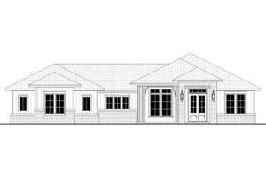 Exterior - Front Elevation 4 for Ranch House Plan #430-211 - 3 bed, 2.5 bath