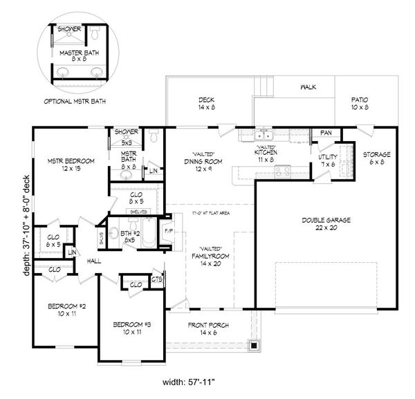 House Plan Design - Craftsman Floor Plan - Main Floor Plan #932-205