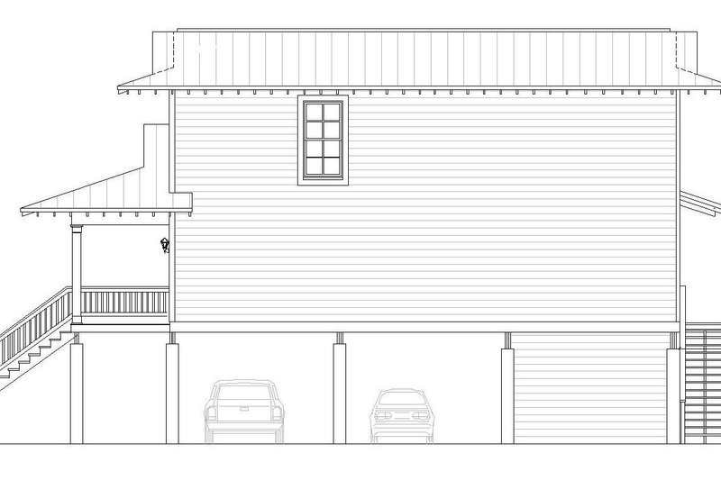 House Blueprint - Exterior - Other Elevation 1 for Beach House Plan #932-274 - 4 bed, 4 bath