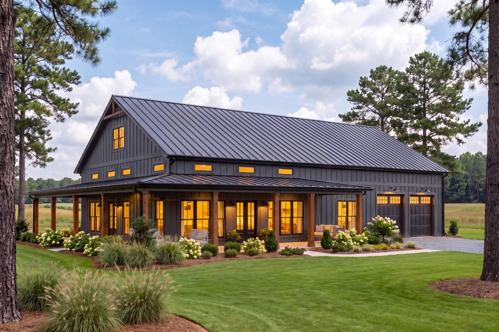 Exterior - Front Elevation 5 for Barndominium House Plan #430-333 - 3 bed, 2.5 bath