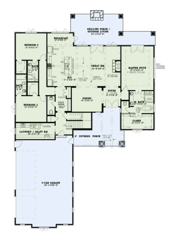 Home Plan - European Floor Plan - Main Floor Plan #17-3416