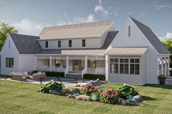 Exterior - Other Elevation 4 for Cottage House Plan #455-598 - 4 bed, 3.5 bath