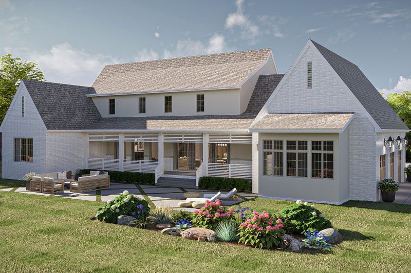 Architectural House Design - Exterior - Other Elevation 4 for Cottage House Plan #455-598 - 4 bed, 3.5 bath