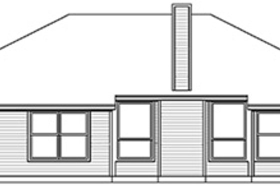 Exterior - Rear Elevation for European House Plan #84-243 - 4 bed, 2 bath