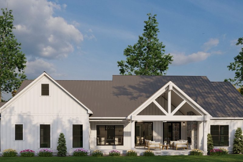 Home Plan - Exterior - Rear Elevation for Farmhouse House Plan #923-430 - 4 bed, 3 bath