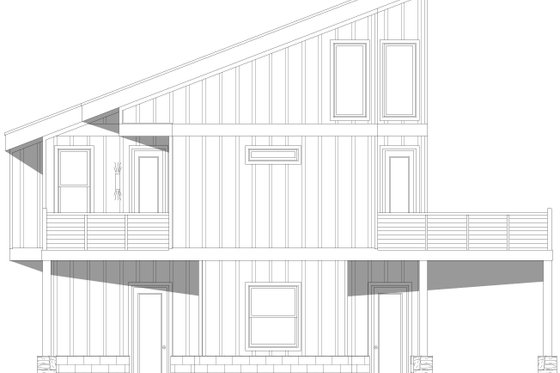 Exterior - Other Elevation 3 for Contemporary House Plan #932-1129 - 3 bed, 3 bath