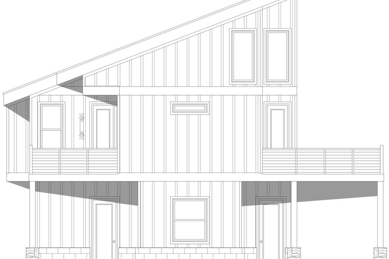 House Design - Exterior - Other Elevation 3 for Contemporary House Plan #932-1129 - 3 bed, 3 bath