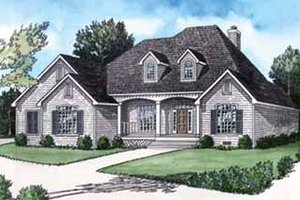 Country Exterior - Front Elevation Plan #16-251