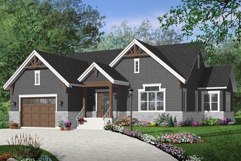 Dream House Plan - Exterior - Front Elevation 3 for Ranch House Plan #23-2622 - 3 bed, 2.5 bath