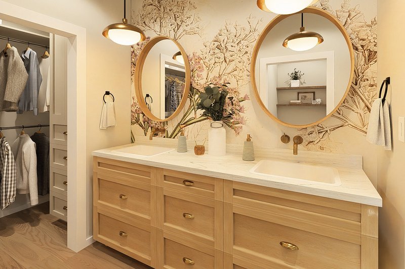 Architectural House Design - Interior - Master Bathroom 3 for Farmhouse House Plan #126-310 - 3 bed, 2.5 bath