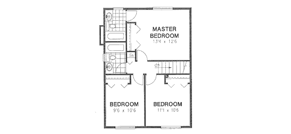 Traditional Floor Plan - Upper Floor Plan #18-9073