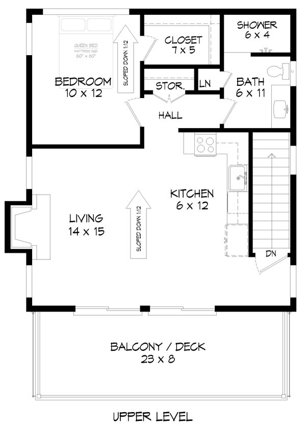 House Blueprint - Contemporary Floor Plan - Upper Floor Plan #932-615