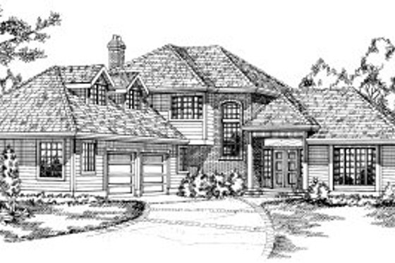 Exterior - Front Elevation for Traditional House Plan #47-605 - 3 bed, 2.5 bath