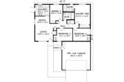 Mediterranean Style House Plan - 3 Beds 2 Baths 1080 Sq/Ft Plan #1-182 