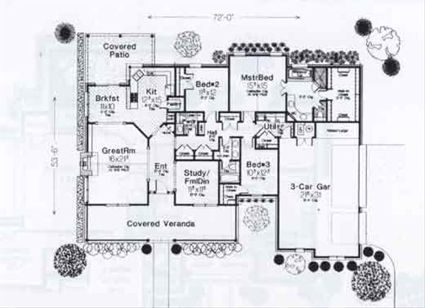 Traditional Floor Plan - Main Floor Plan #310-929