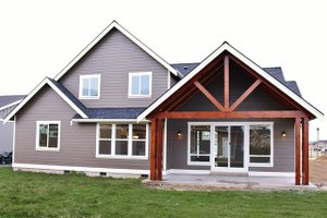 Exterior - Rear Elevation for Craftsman House Plan #1070-11 - 3 bed, 2.5 bath