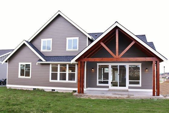 Exterior - Rear Elevation for Craftsman House Plan #1070-11 - 3 bed, 2.5 bath