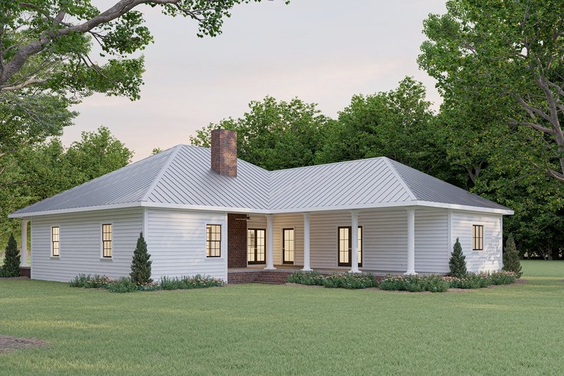 House Blueprint - Exterior - Rear Elevation for Southern House Plan #44-105 - 3 bed, 2 bath