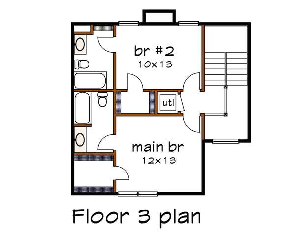 Home Plan - Traditional Floor Plan - Upper Floor Plan #79-145
