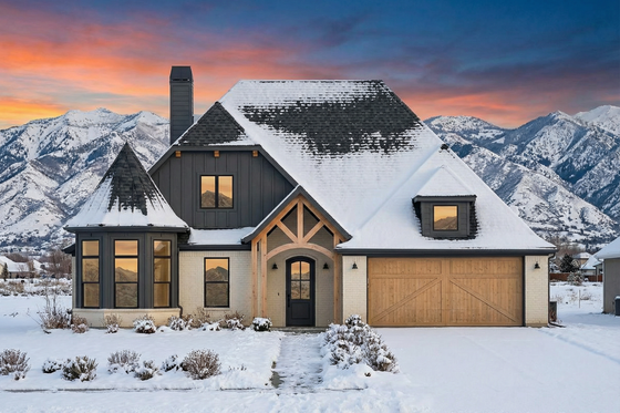Exterior - Front Elevation 3 for Tudor House Plan #1096-104 - 4 bed, 2 bath