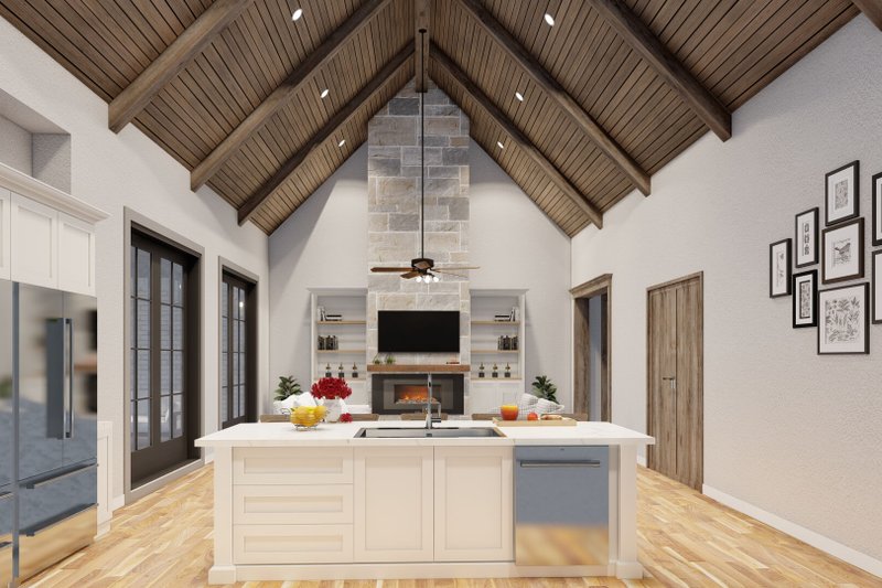 House Blueprint - Interior - Kitchen 1 for European House Plan #923-3 - 4 bed, 3.5 bath