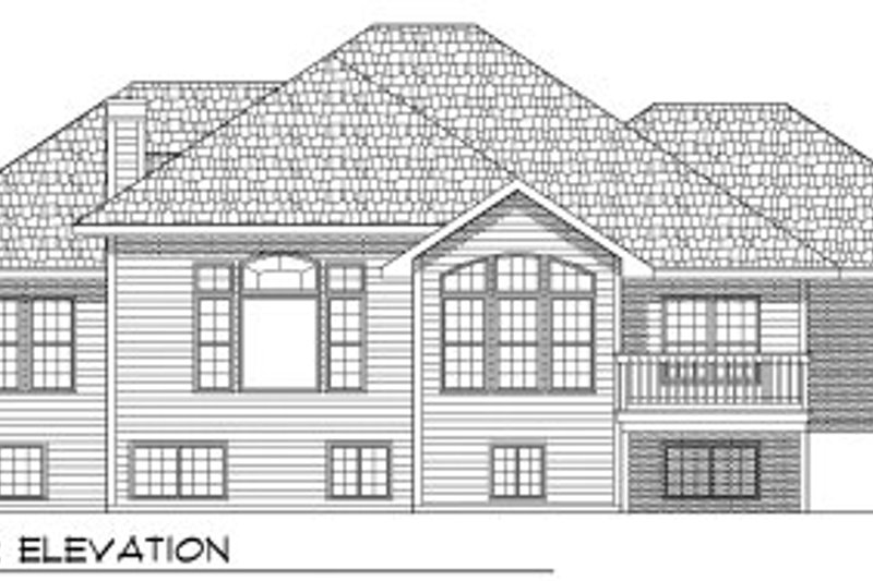 Home Plan - Exterior - Rear Elevation for Traditional House Plan #70-773 - 4 bed, 3 bath