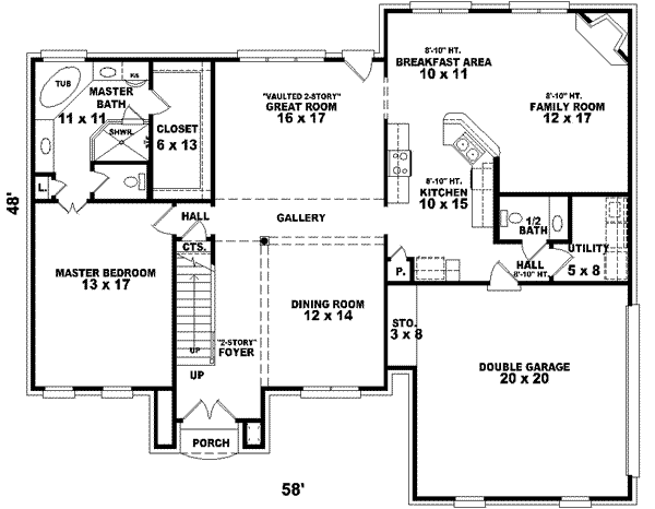 European Floor Plan - Main Floor Plan #81-910