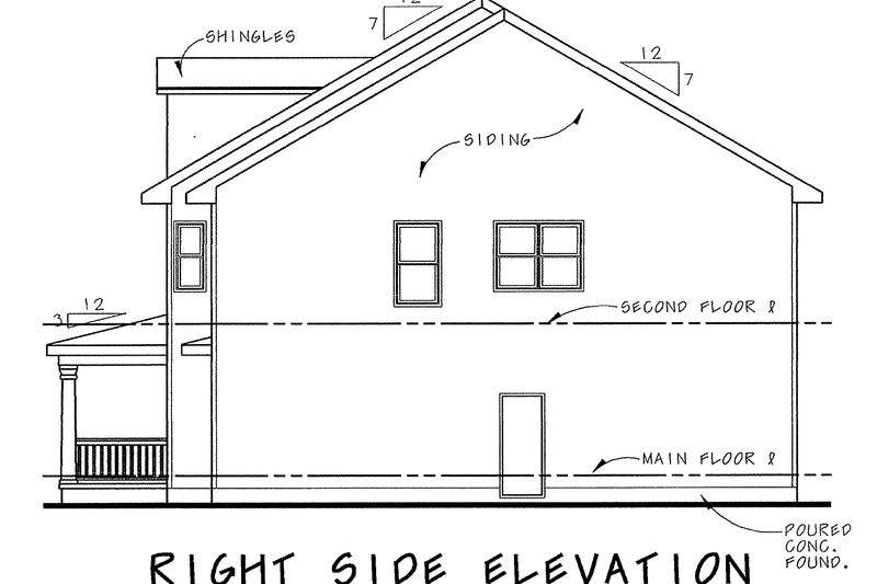 Home Plan - Exterior - Other Elevation 1 for Traditional House Plan #20-1841 - 4 bed, 4 bath