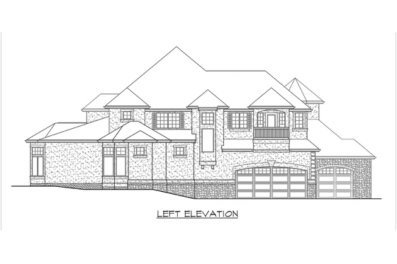 Exterior - Other Elevation 1 for European House Plan #132-214 - 4 bed, 3.5 bath