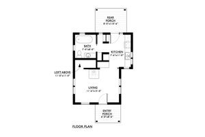 Floor Plan - Main Floor for Craftsman House Plan #890-11 - 1 bed, 1 bath
