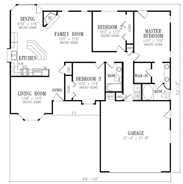 Home Plan - Mediterranean Floor Plan - Main Floor Plan #1-273