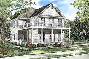 Southern Exterior - Front Elevation Plan #17-564