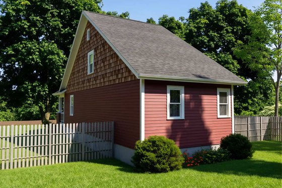 Exterior - Rear Elevation for Bungalow House Plan #79-318 - 3 bed, 2.5 bath