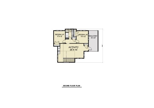 Farmhouse Floor Plan - Upper Floor Plan #1070-106