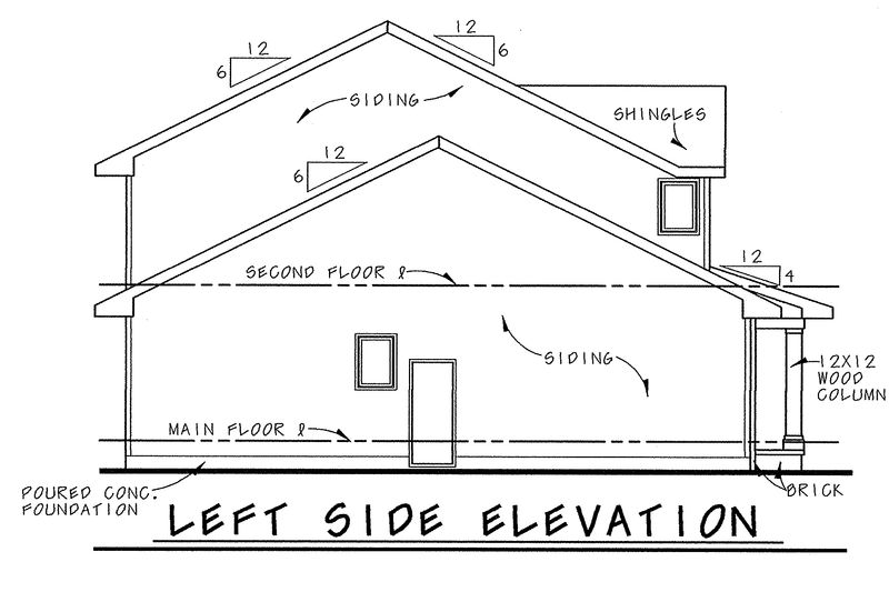 Home Plan - Exterior - Other Elevation for Traditional House Plan #20-2060 - 3 bed, 2.5 bath