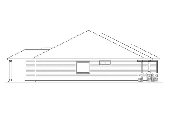 Exterior - Other Elevation 1 for Ranch House Plan #124-902 - 3 bed, 2 bath