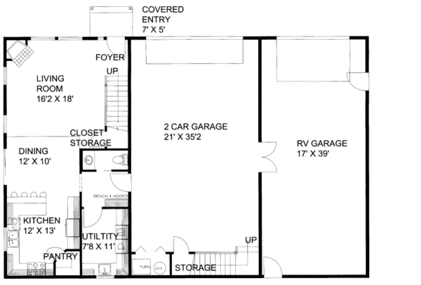 House Plan Design - Traditional Floor Plan - Main Floor Plan #117-731