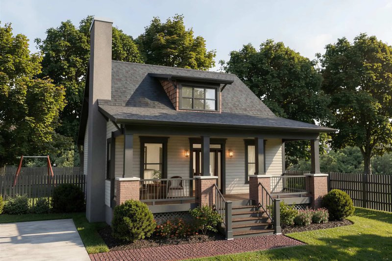 Bungalow Style House Plan - 3 Beds 2 Baths 1381 Sq/Ft Plan #79-192 Exterior