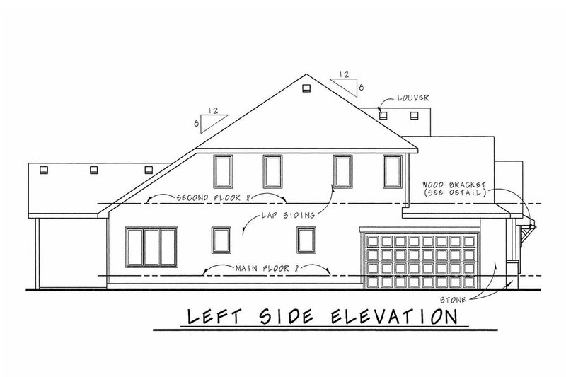 House Blueprint - Exterior - Other Elevation for Craftsman House Plan #20-2243 - 4 bed, 3.5 bath