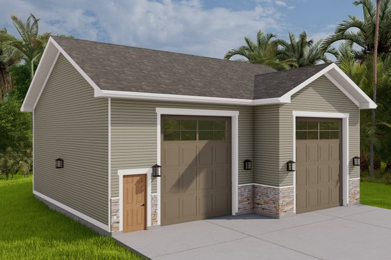 Exterior - Front Elevation 3 for Traditional House Plan #1060-157, 0.5 bath
