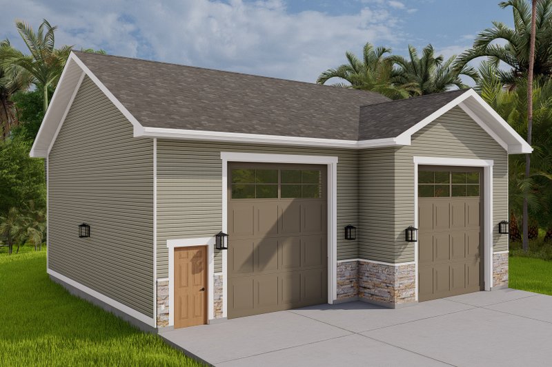Dream House Plan - Exterior - Front Elevation 3 for Traditional House Plan #1060-157, 0.5 bath