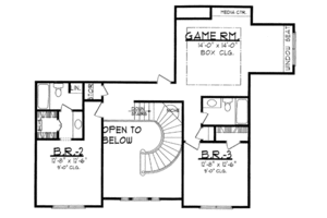 Floor Plan - Upper Floor for Country House Plan #62-132 - 4 bed, 4 bath