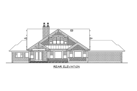 Exterior - Other Elevation 2 for Craftsman House Plan #132-211 - 4 bed, 4 bath