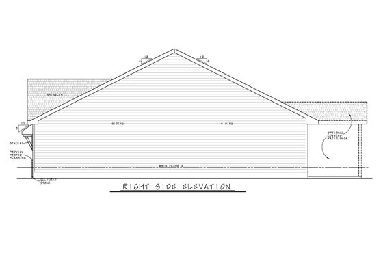 Exterior - Other Elevation 1 for Farmhouse House Plan #20-2354 - 3 bed, 2 bath