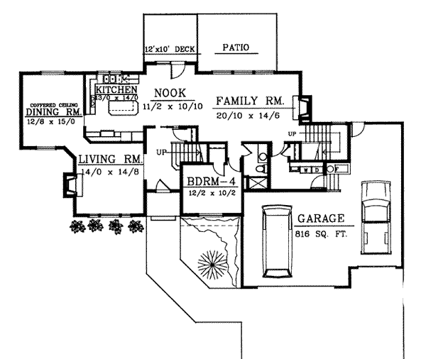 House Design - Traditional Floor Plan - Main Floor Plan #94-201