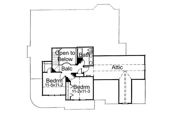 Floor Plan - Upper Floor for Country House Plan #120-137 - 3 bed, 3 bath