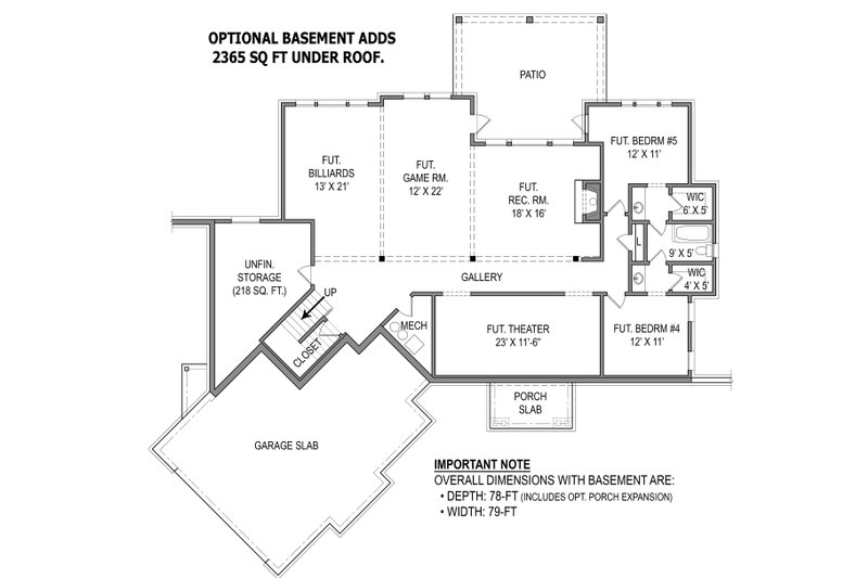 Architectural House Design - Optional Basement