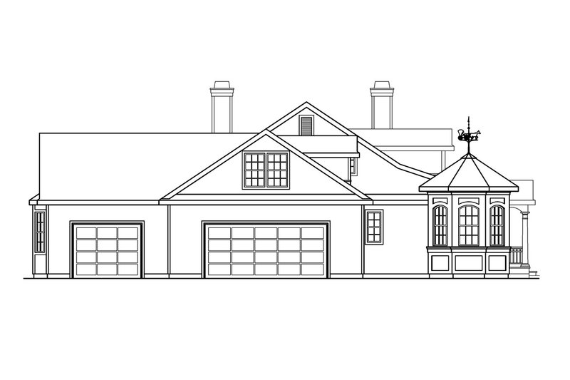 Dream House Plan - Exterior - Other Elevation for Traditional House Plan #124-576 - 4 bed, 5.5 bath