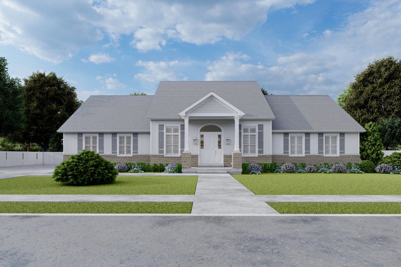 Dream House Plan - Ranch Exterior - Front Elevation Plan #1060-23