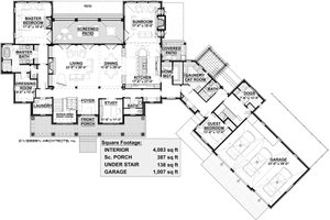 Floor Plan - Main Floor for Country House Plan #928-320 - 4 bed, 4.5 bath
